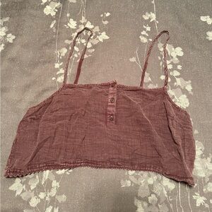 Urban Outfitters Out From Under Women's Burgundy/Purple Crop Top Size Small